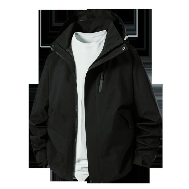 Men's technical transition jacket with adjustable hood rim Lisslune