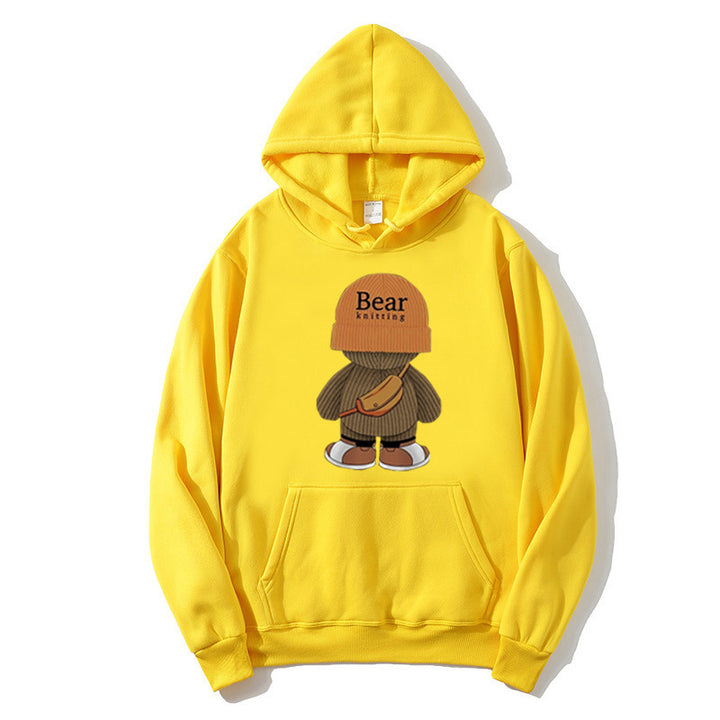 Women's hoodie with playful bear design and high-quality fleece Lisslune