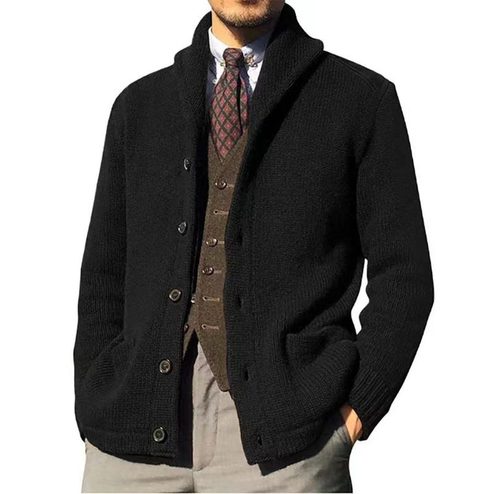 Men's cardigan in modern casual style with shawl collar Lisslune
