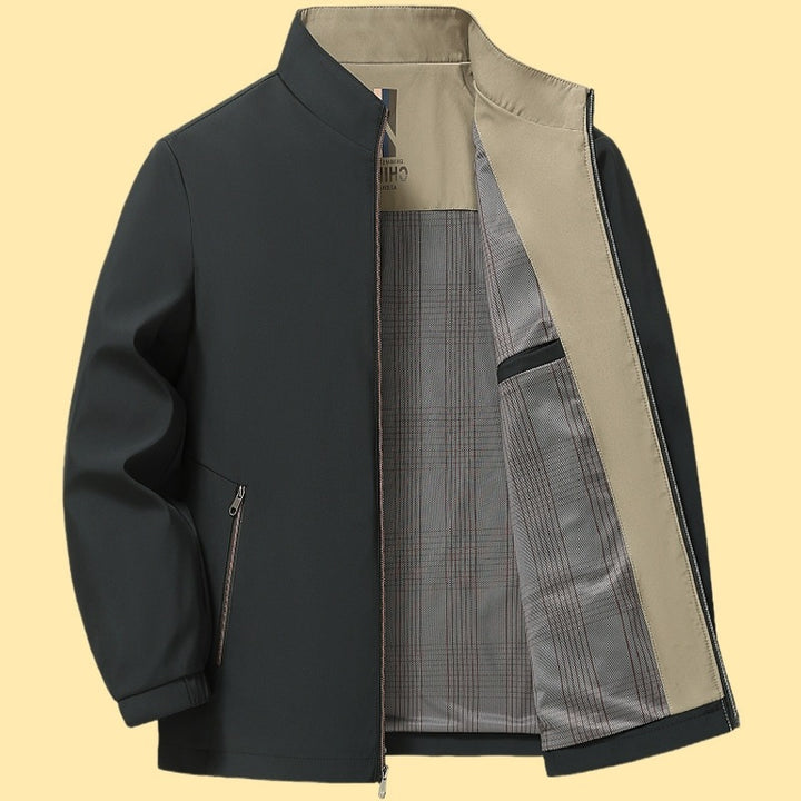 Men's elegant leisure jacket with stand-up collar Lisslune