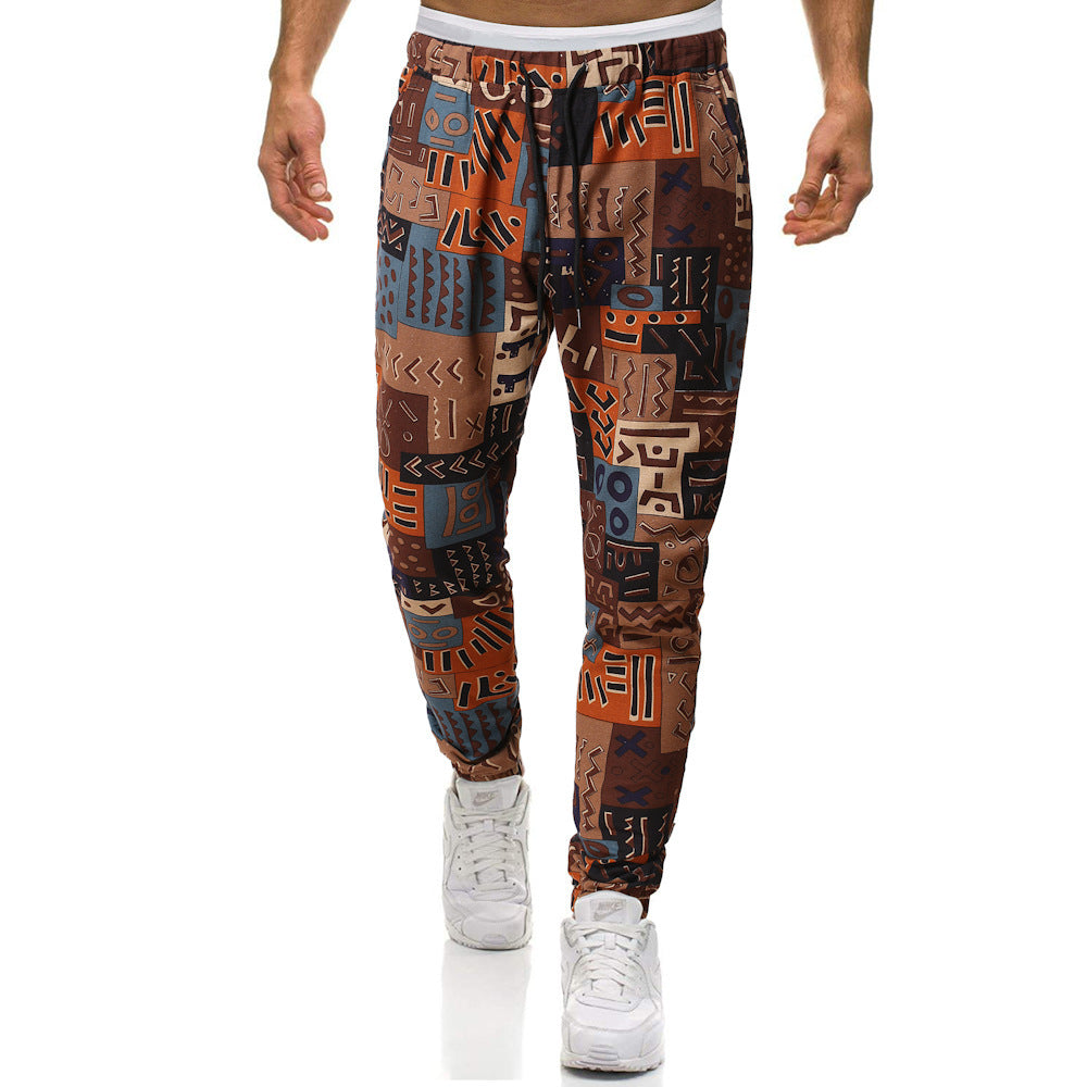 Men's fashionable sports pants with unique pattern Lisslune