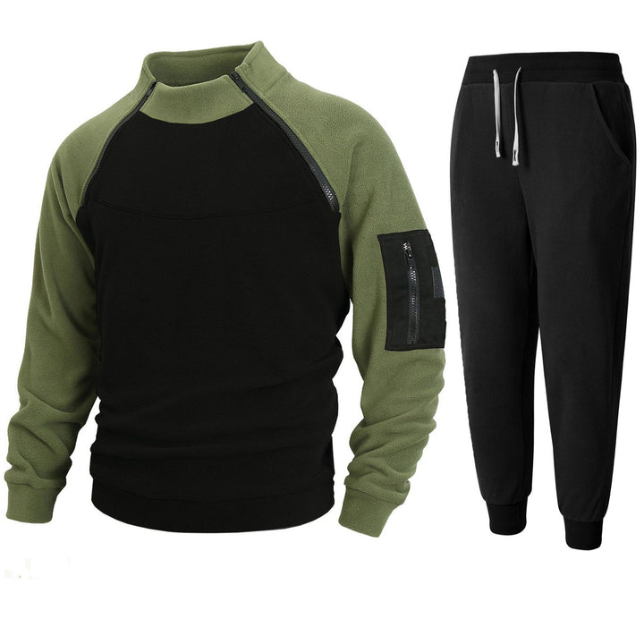 Men's functional pullover with stand-up collar and cuffs Lisslune