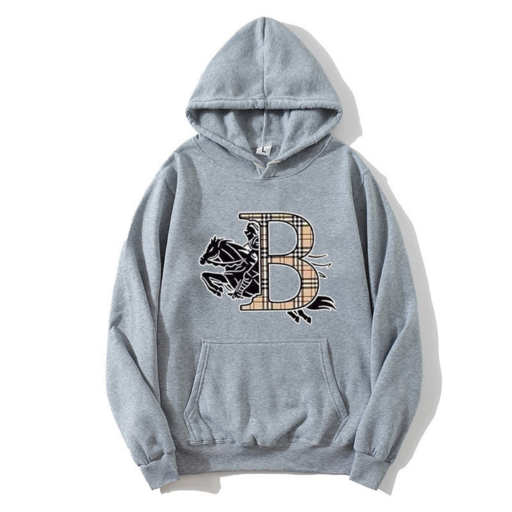 Women's hoodie with a stylish horse motif and luxurious font Lisslune
