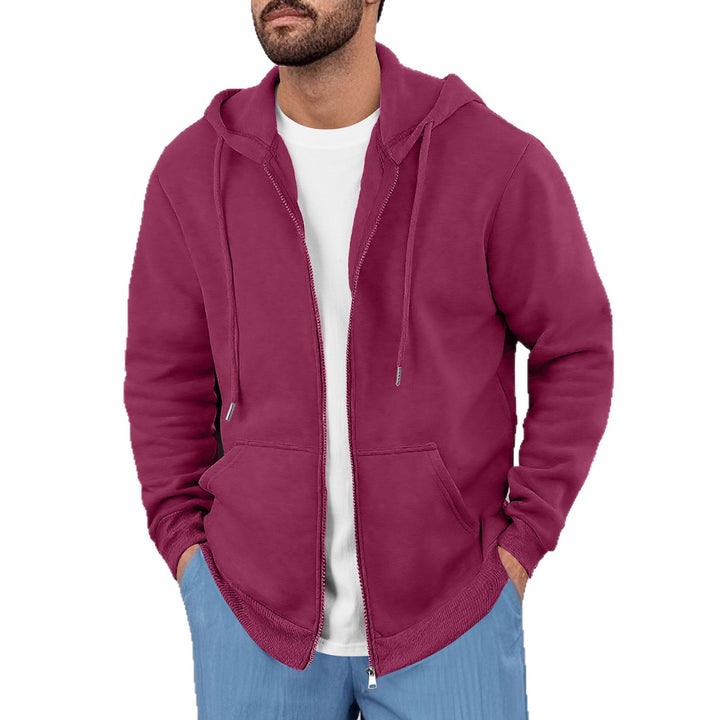 Men's casual hoodie jacket with breathable sweat fabric and practical pockets Lisslune