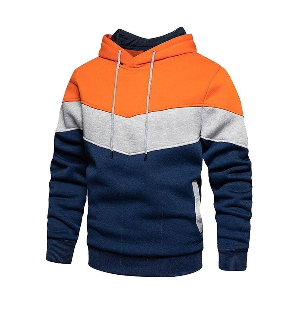 Men's Stylish Hoodie with Innovative Color Block Design Lisslune