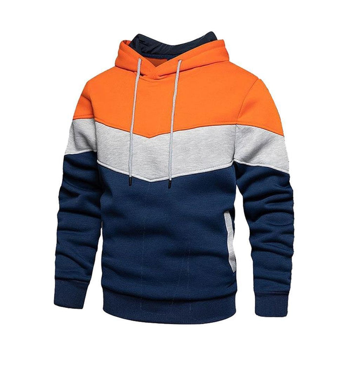 Men's Stylish Hoodie with Innovative Color Block Design Lisslune