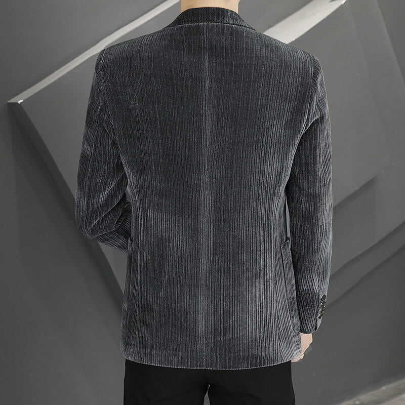 Men's fashionable cord blazer with sporty cut Lisslune