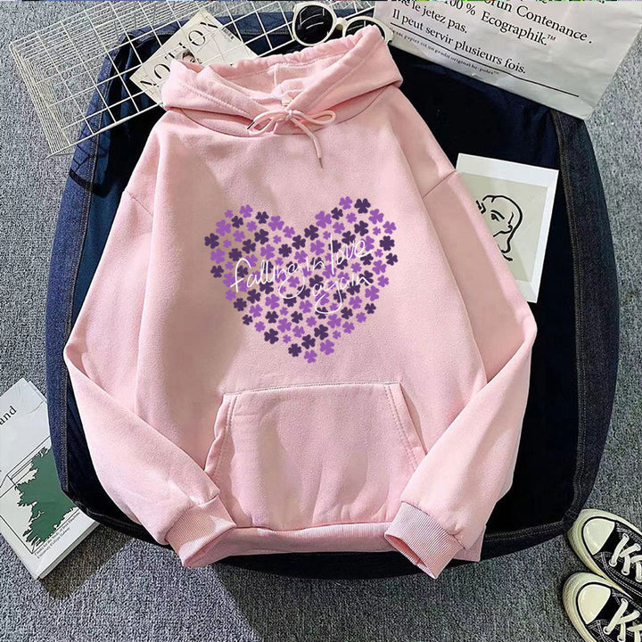 Women's hoodie with floral heart design Lisslune