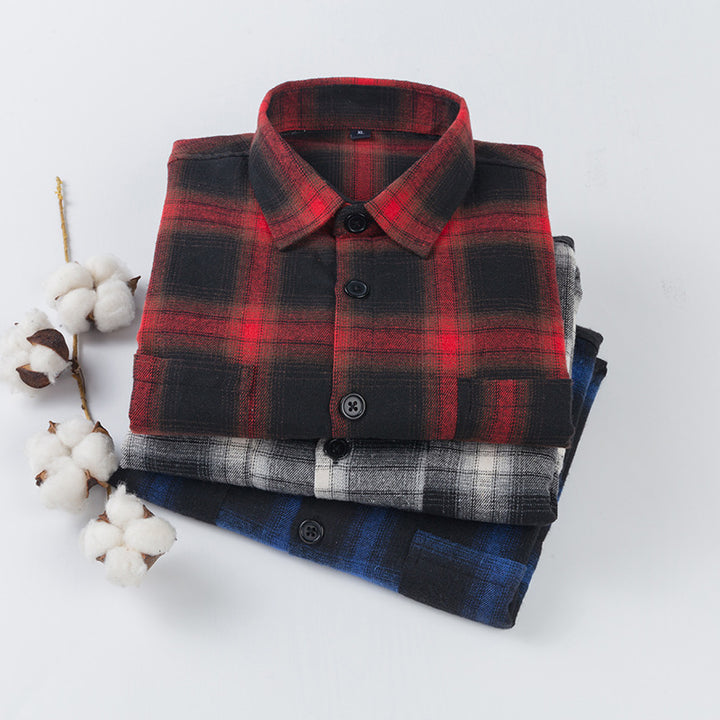 Men's check shirt made of soft cotton Lisslune