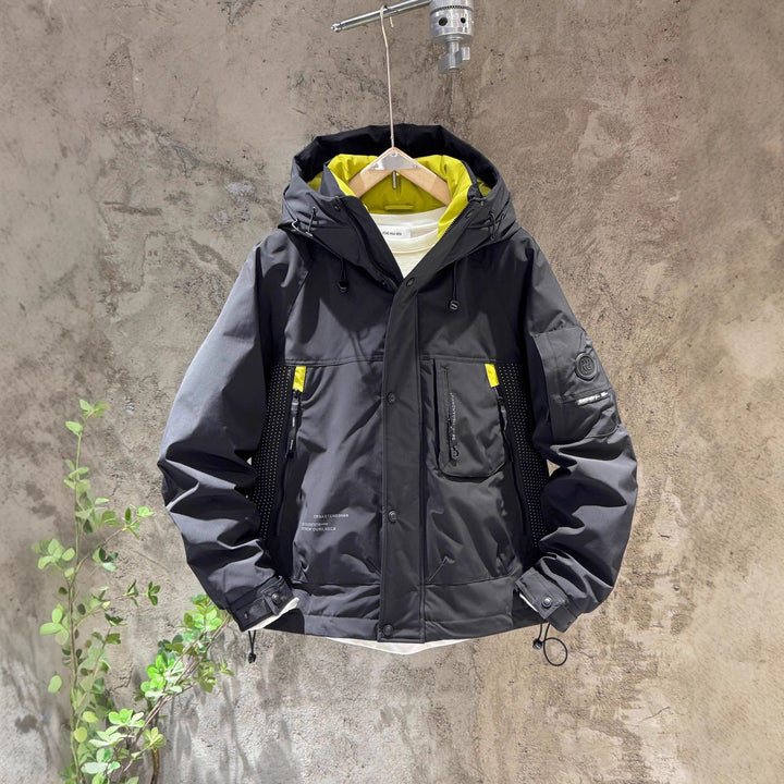 Men's Insulated Outdoor Jacket with Multifunctional Hood Lisslune