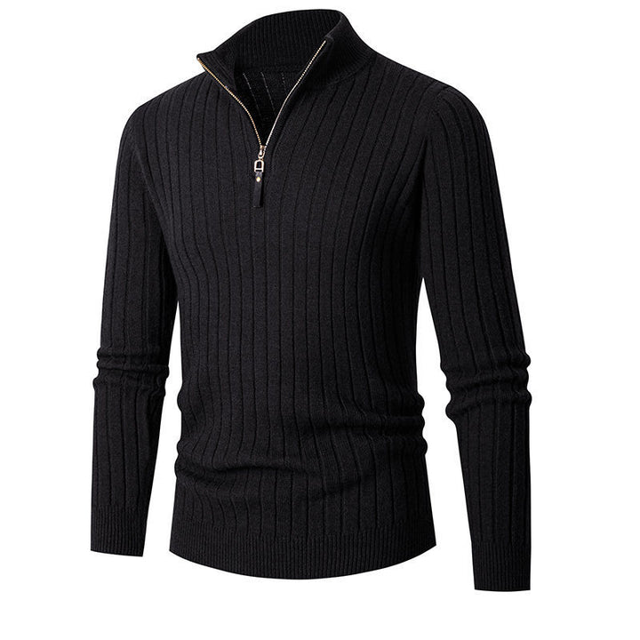Men's High-Quality Sweater with Zipper and Textured Design Lisslune