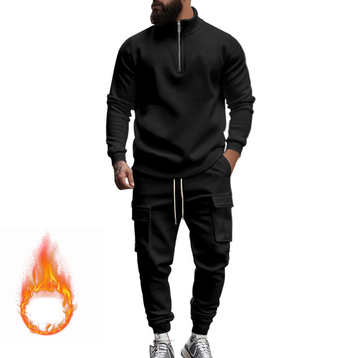 Men's sporty tracksuit with higher collar and practical pockets Lisslune