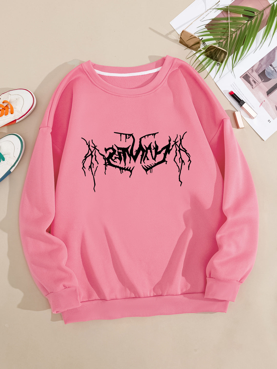 Women's casual sweatshirt with modern graphic design Lisslune