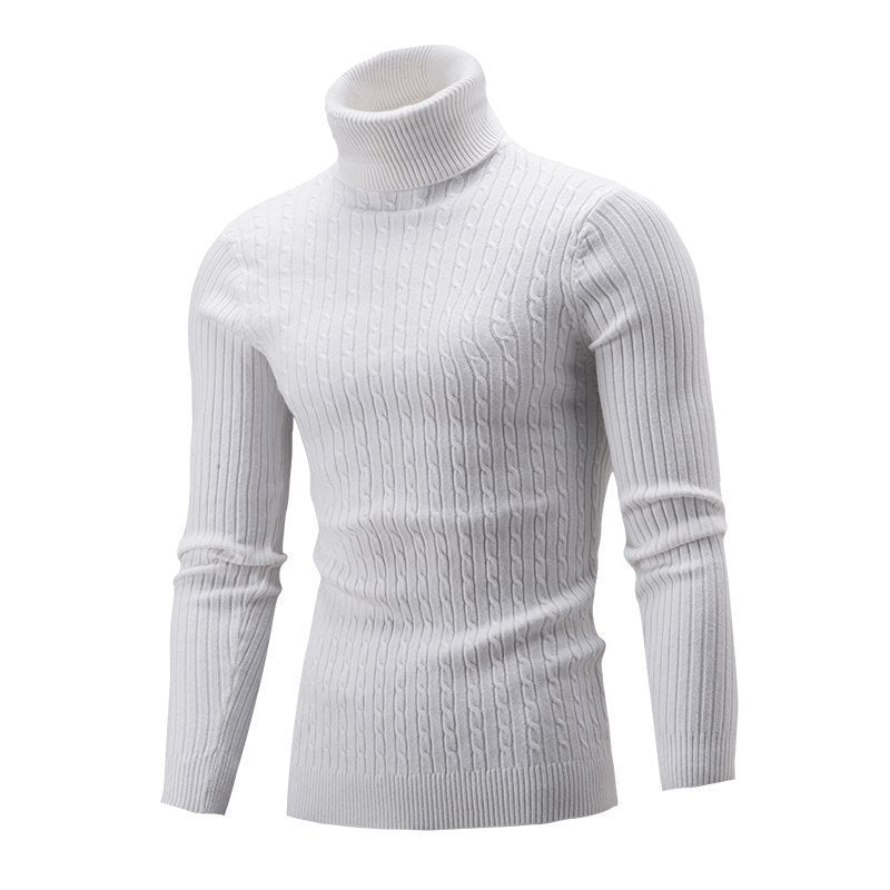 Men's High-Quality Turtleneck Sweater with Fine Texture Lisslune