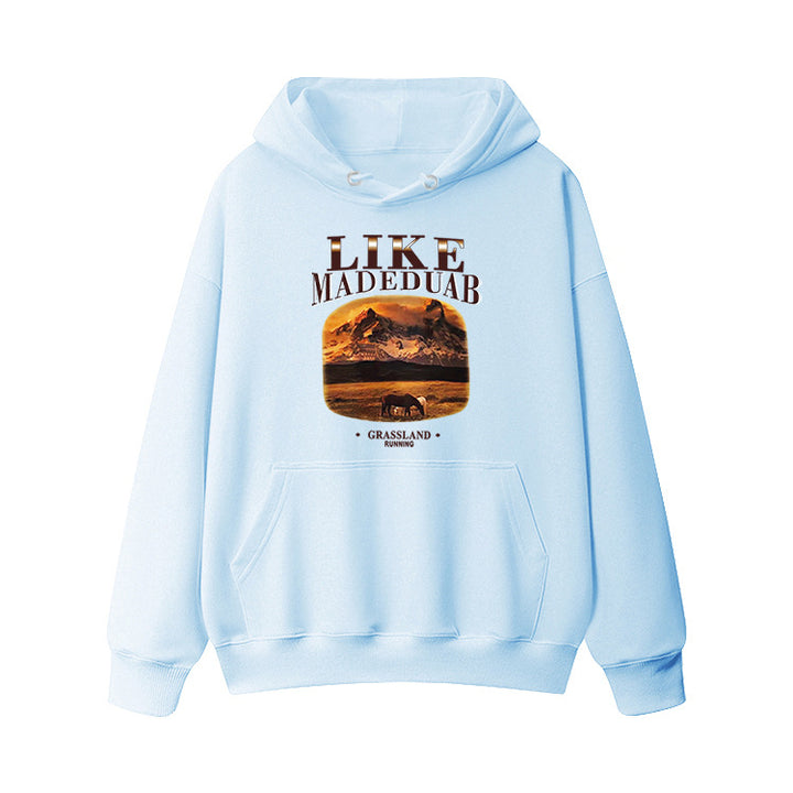 Women's hoodie with artistic landscape motif Lisslune
