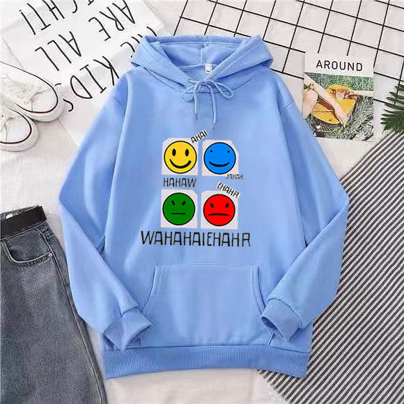 Women’s hoodie with cheerful emoji design Lisslune