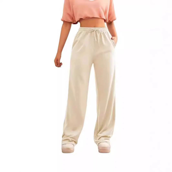 Women's loose-fitting leisure pants made of comfortable sweat material Lisslune