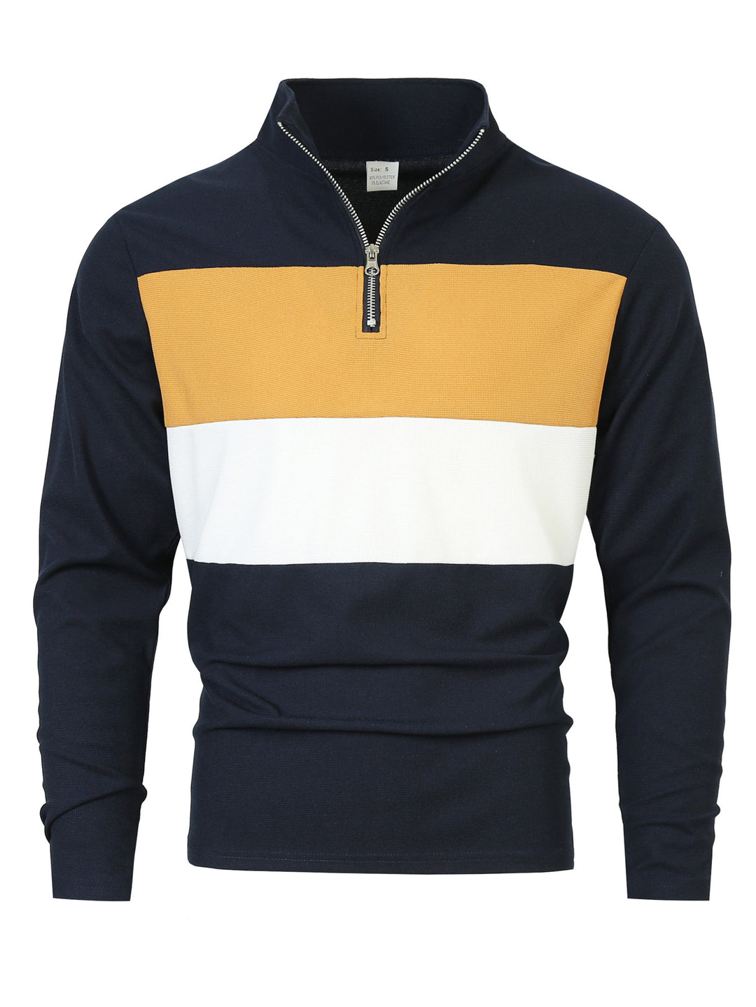 Men's sports pullover with modern stand-up collar and zipper Lisslune