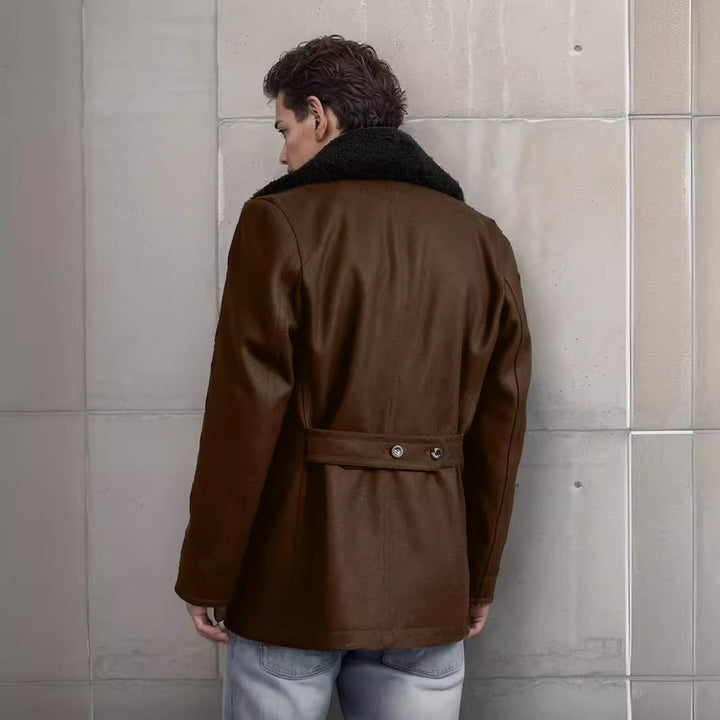 Men's fashionable duffle jacket with a soft collar and practical pockets Lisslune