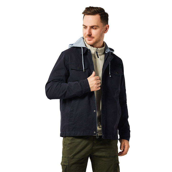 Men's Versatile Outdoor Jacket with Integrated Hood Lisslune