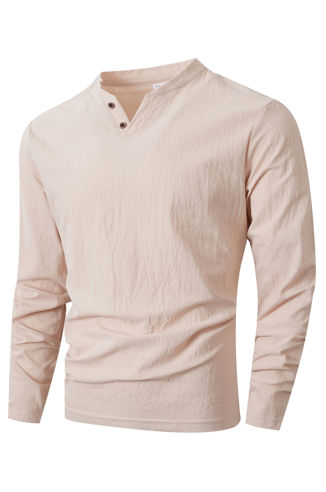 Men's Long Sleeve Shirt with Modern Stand-Up Collar and Elegant Buttons Lisslune