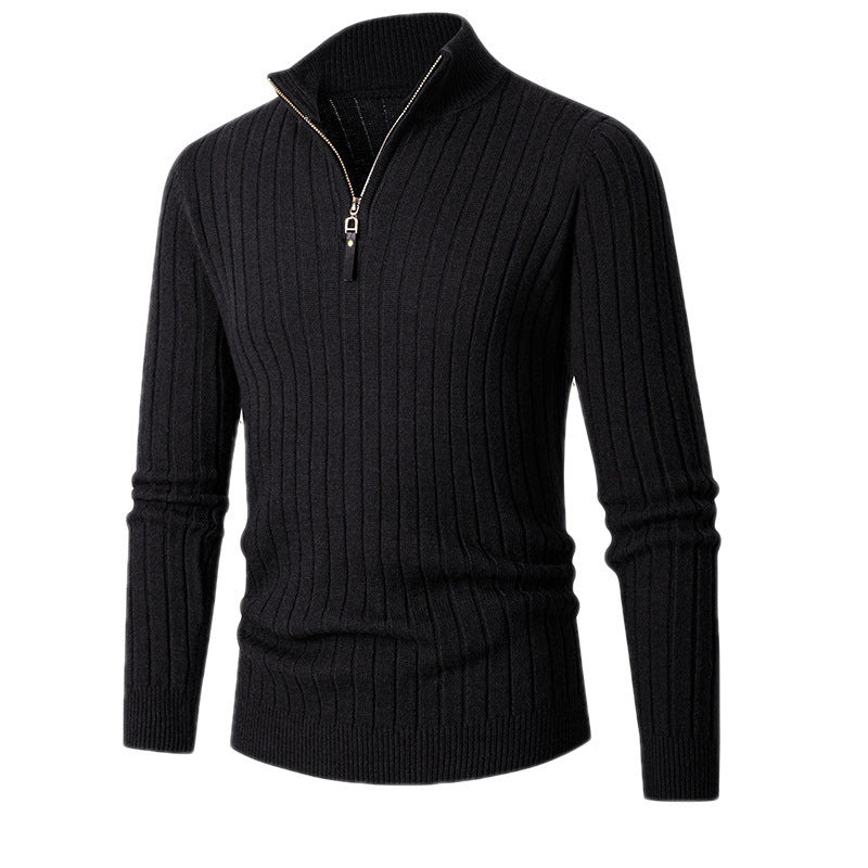 Men's sweater with high collar and zipper Lisslune