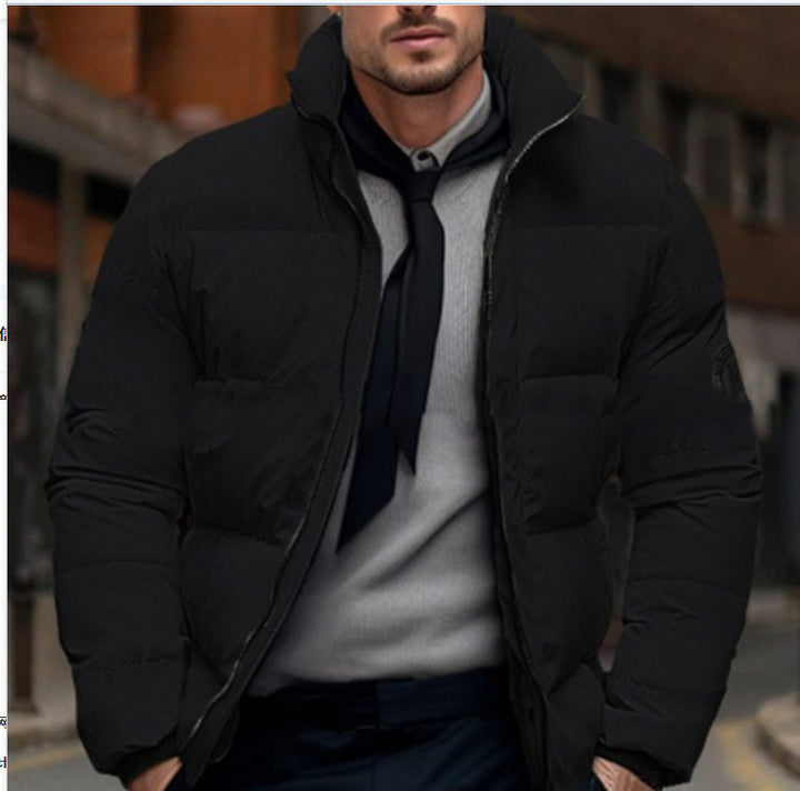 Men's quilted winter jacket with high collar and individually adjustable closure Lisslune