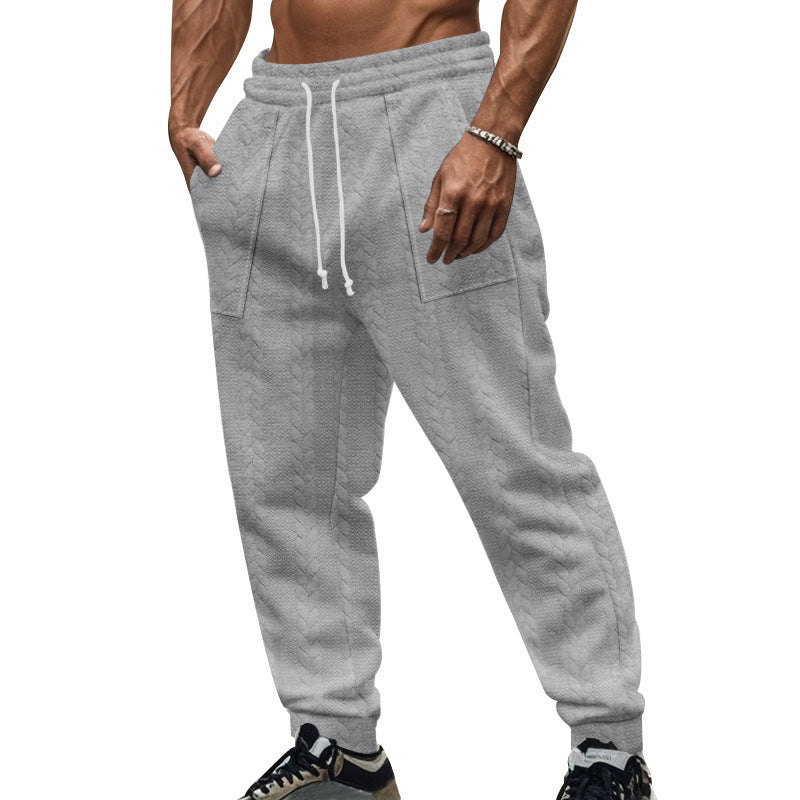 Men's Comfortable Training Pants with Side Pockets and Adjustable Drawstring Lisslune