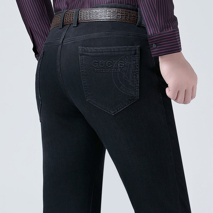 Men's Slim-Fit Jeans with Spandex Content Lisslune