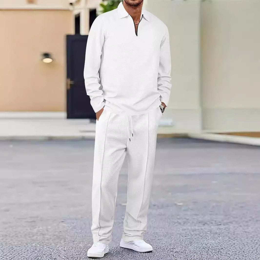 Men's sporty polo shirt and jogging pants set Lisslune