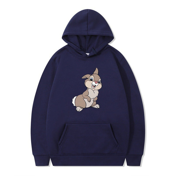 Women's hooded sweatshirt with cute rabbit design and comfortable kangaroo pockets Lisslune