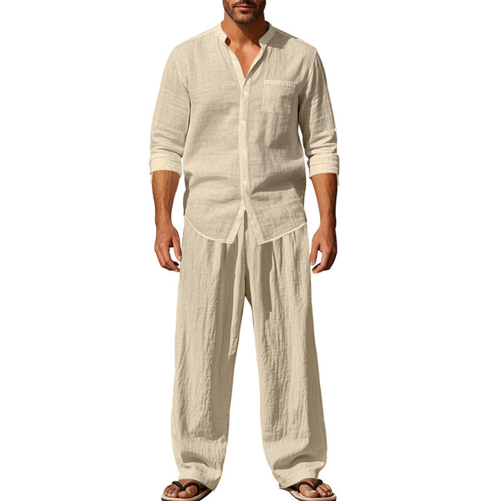 Men's Comfortable and Classic Two-Piece Set made of Breathable Fabric Lisslune