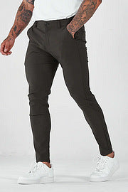 Men's modern slim-fit pants with elastic material and practical pockets Lisslune
