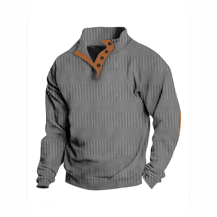 Men's stylish sweater with textured collar Lisslune