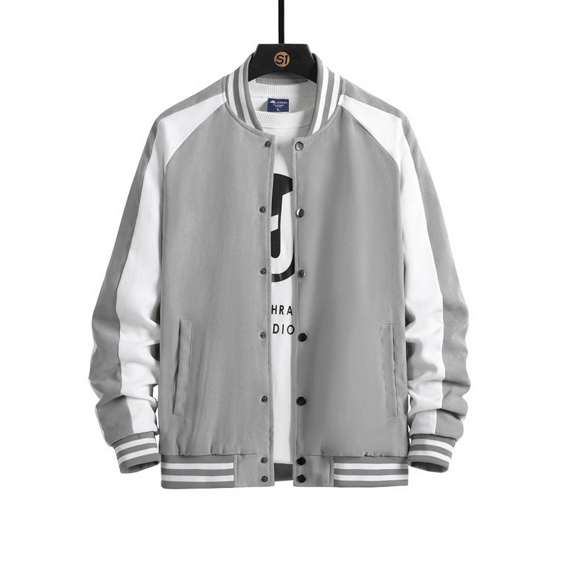 Men's Fashionable College Jacket In An Urban Style with A High-Quality Material Mix Lisslune