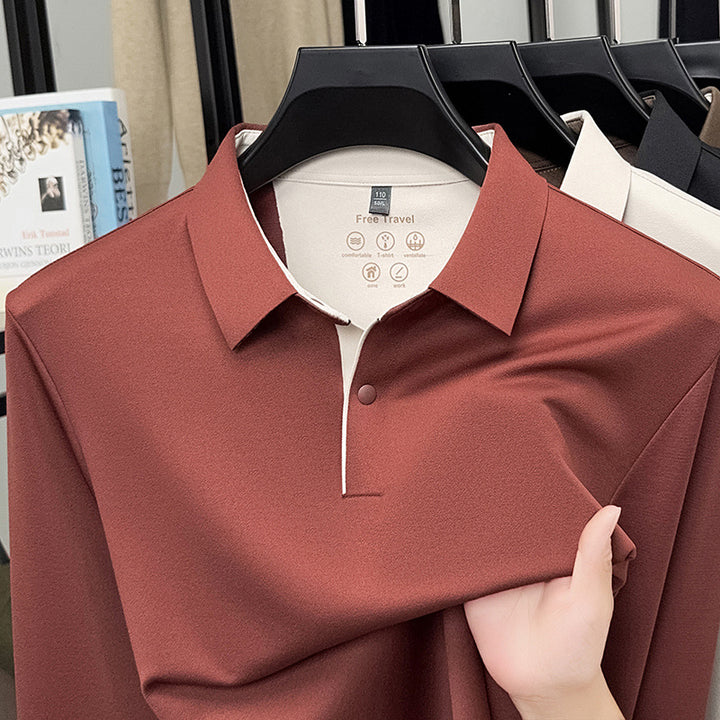 Men's breathable sports polo shirt with innovative easy-care Lisslune