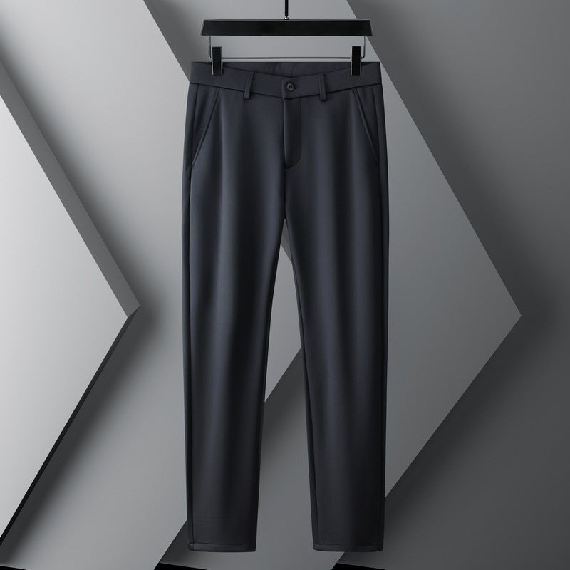 Men's modern chino pants with elastic waistband and side pockets Lisslune