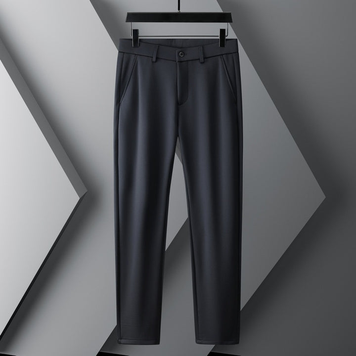 Men's modern chino pants with elastic waistband and side pockets Lisslune