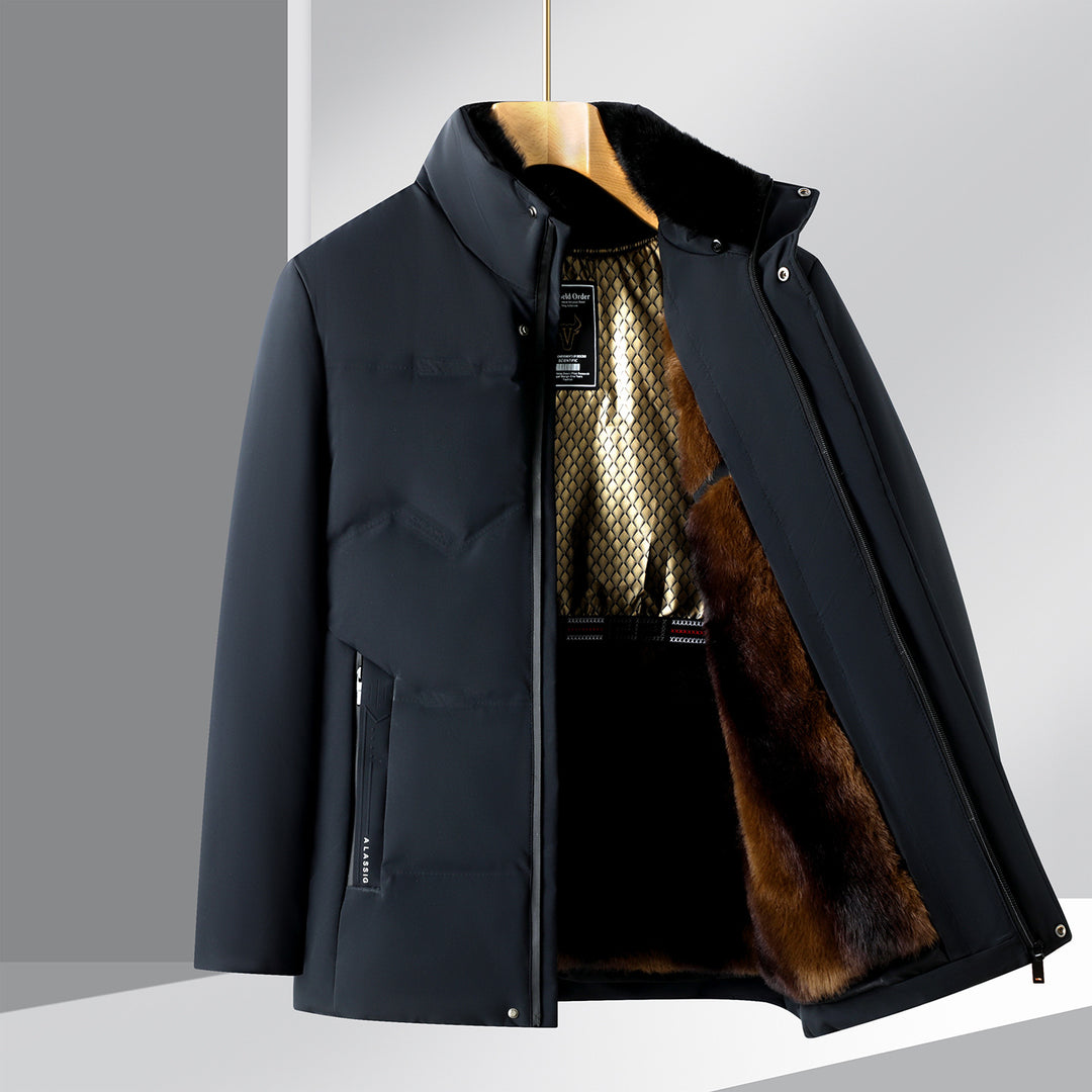 Men's Warming Winter Jacket with Stylish Details Lisslune