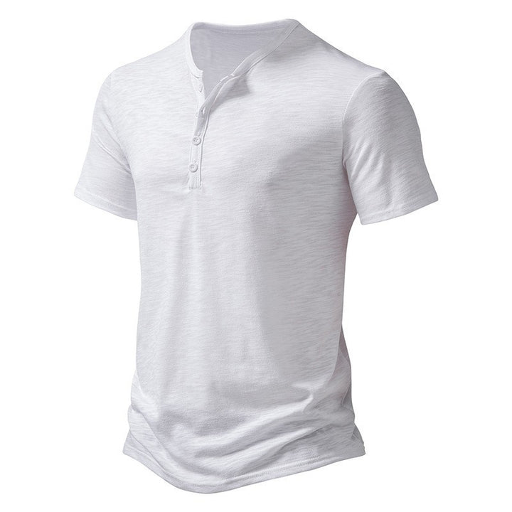 Men's short sleeve shirt with stylish Henley neckline and comfortable fit Lisslune