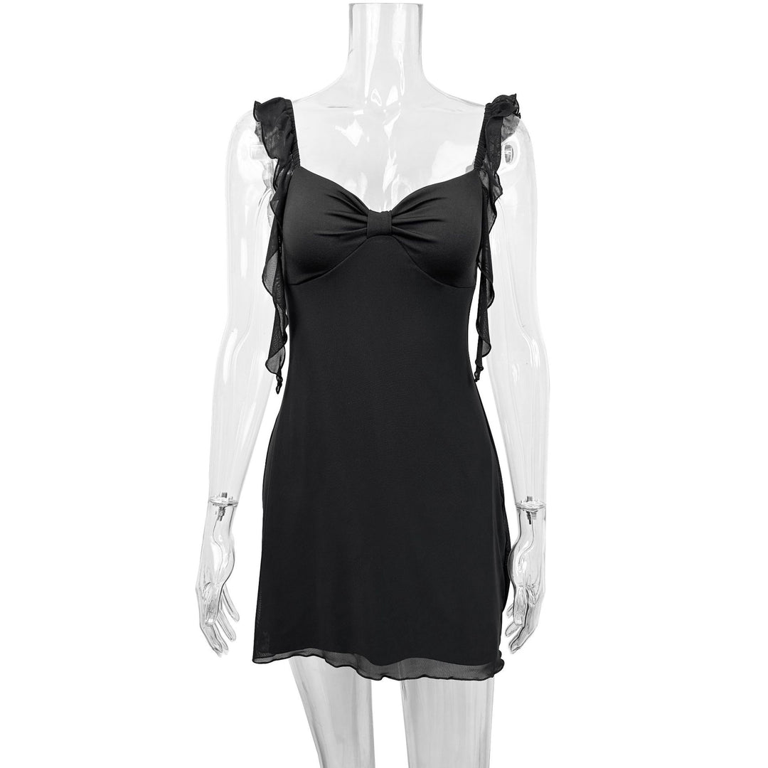 Damen Elegantes trägerloses Minikleid mit raffiniertem Schleifendetail Lisslune