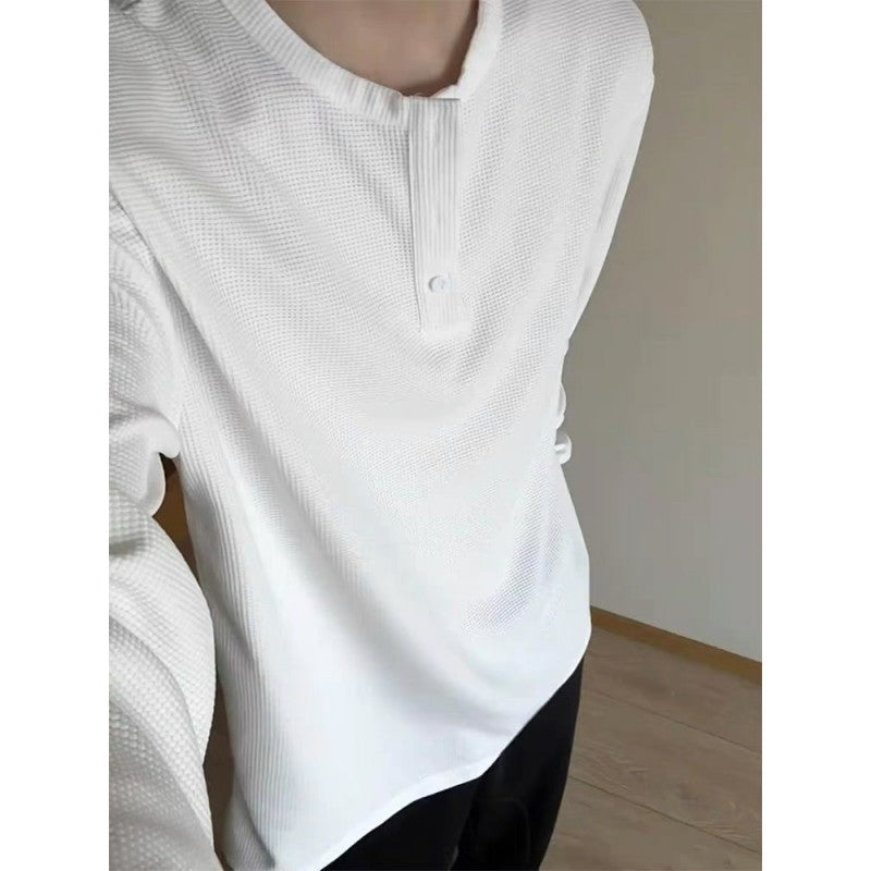 Men's long sleeve shirt with textured fabric Lisslune