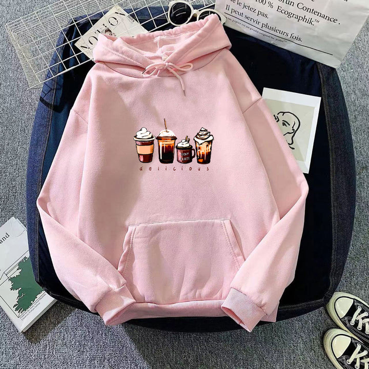 Women's hoodie with cute drink motif Lisslune