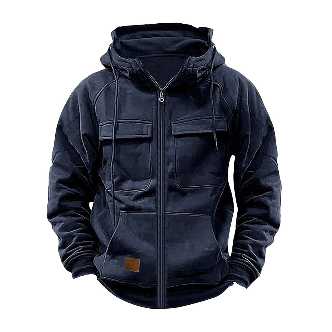 Men's functional hooded jacket with large front pockets Lisslune