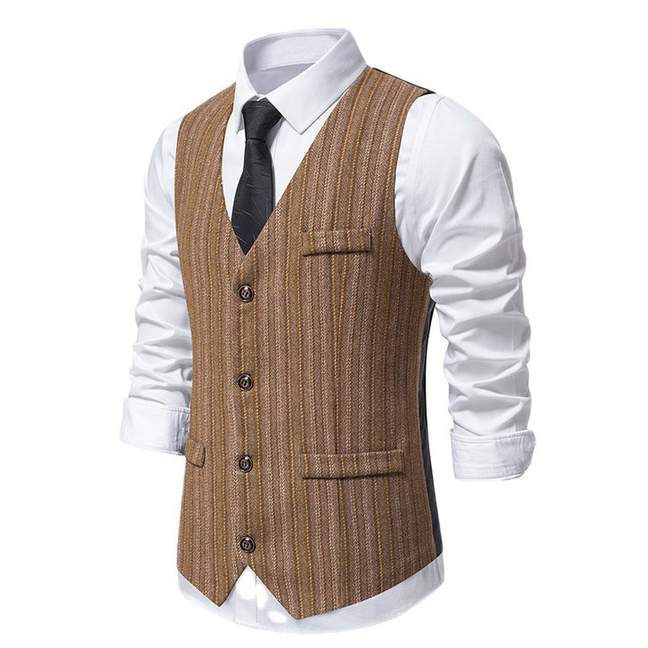 Men's Elegant Suit Vest with Fine Pattern Lisslune