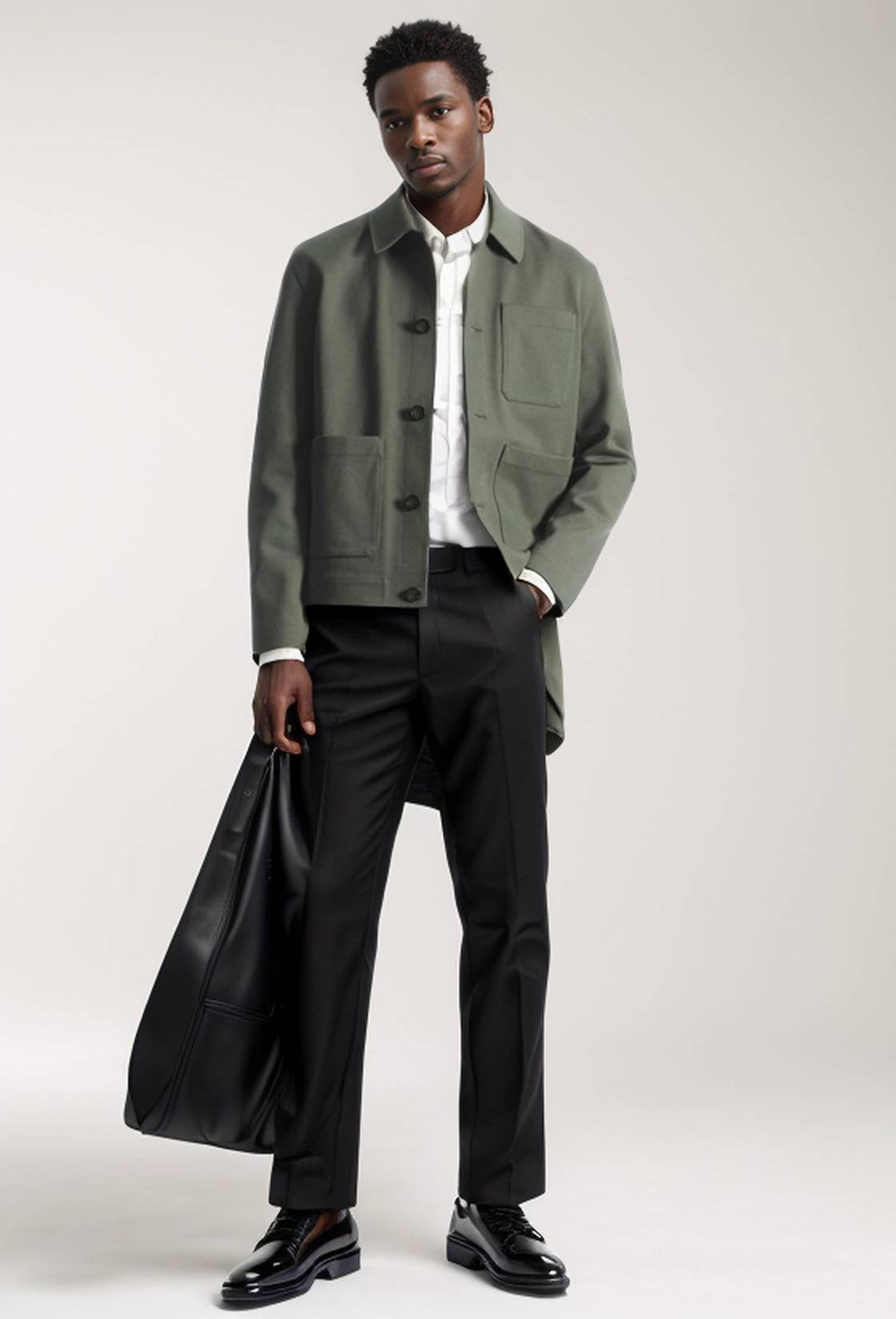 Men's fashionable jacket with patch pockets and high-quality material Lisslune