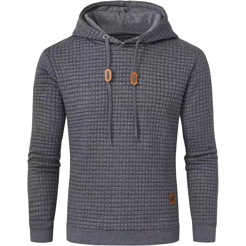 Men's hooded sweater with textured design Lisslune