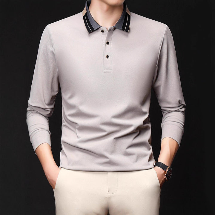 Men's polo shirt with modern accents and breathable fabric Lisslune