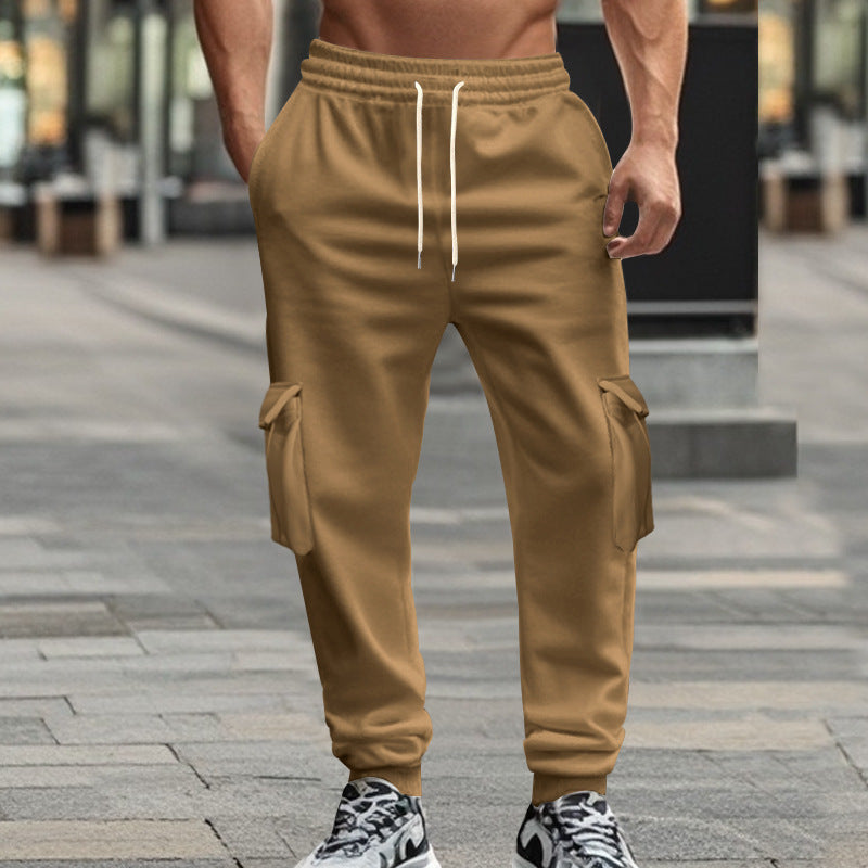 Men's cargo jogging pants with elastic waistband and practical pockets Lisslune