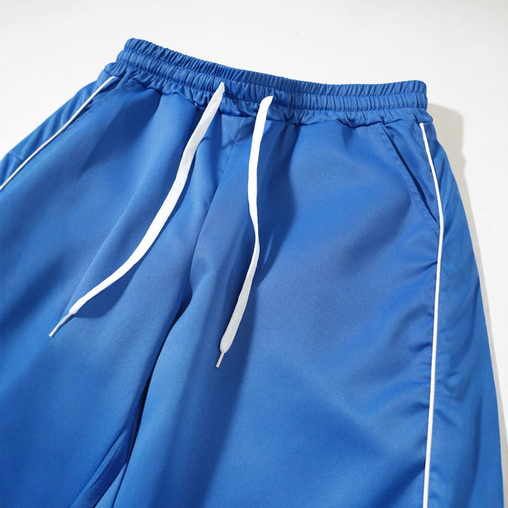 Men's sporty leisure pants with side piping Lisslune